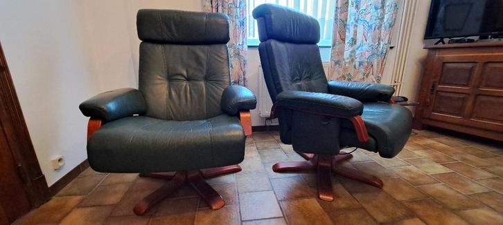 Salon en cuir comme neuf, Maison & Meubles, Canapés | Coins salons complets, Comme neuf, Cuir, Enlèvement