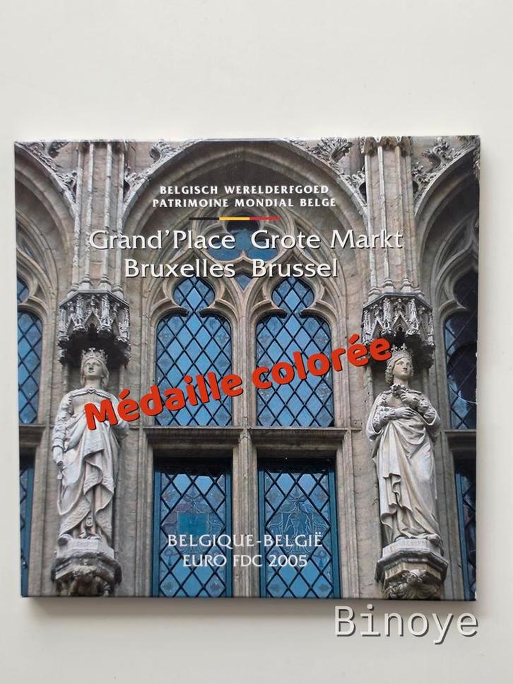Belgique FDC 2005 – Bruxelles – Set euro + médaille couleur, Postzegels en Munten, Munten | Europa | Euromunten, Setje, België