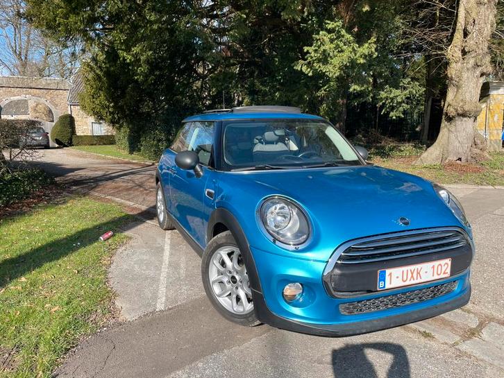 Mini F56, Auto's, Mini, Particulier, One, Open dak, Benzine, 3 deurs, Handgeschakeld, Blauw, Blauw, Overige bekleding, Ophalen