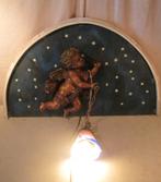 Belle vieille scène murale avec ange et lampe, Enlèvement ou Envoi