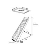 De beukenhouten trap is functioneel, Enlèvement, Utilisé, Escalier