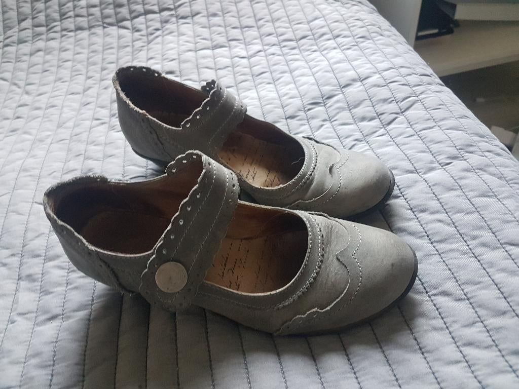 ballerine grise à boucle-"Hush puppies"-T 38, Gris, Enlèvement ou Envoi, Hush puppies, Porté