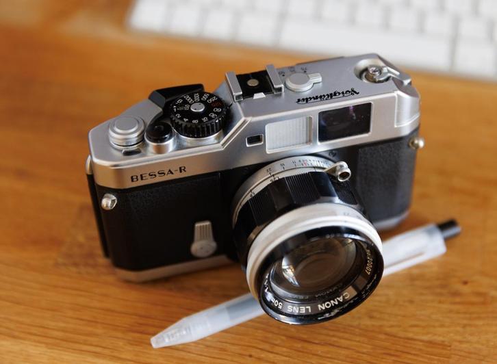 Voigtlander Bessa R + Canon 50 mm 1,4 LTM, Audio, Tv en Foto, Fotocamera's Analoog, Gebruikt, Canon, Ophalen