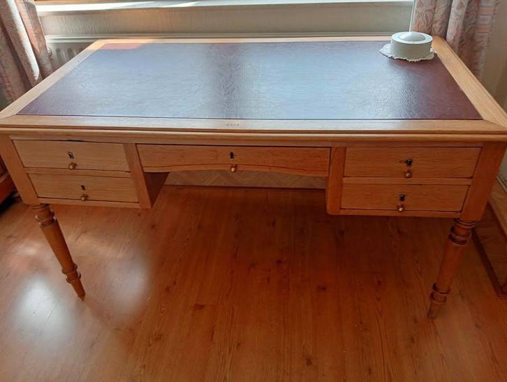 BUREAU STYLE LOUIS PHILIPPE EN CHENE, Maison & Meubles, Bureaux, Comme neuf, Antique, Bois, Démontable, Enlèvement