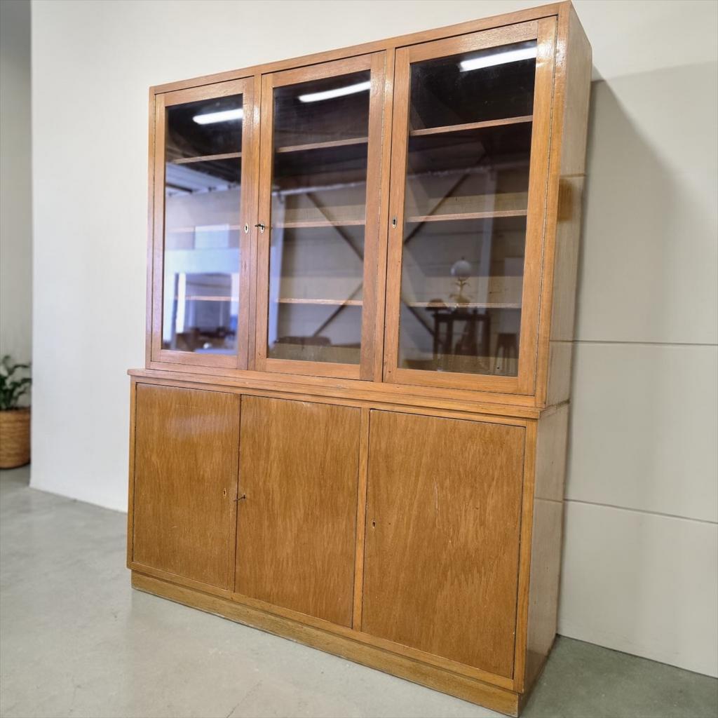Vitrine/armoire à pharmacie marron vintage, Enlèvement ou Envoi, Utilisé, Armoire