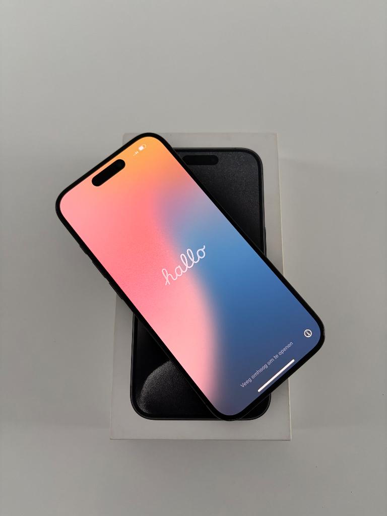 iPhone 15 Pro Max 256GB - Black Titanium, Telecommunicatie, Mobiele telefoons | Apple iPhone, Gebruikt, 89 %, Zwart, IPhone 15 Pro Max