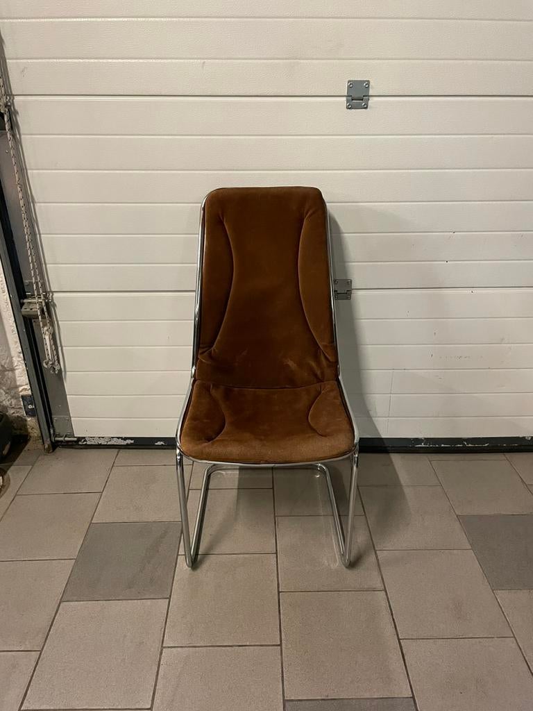 Lot de 4 Chaises année 70 faire offre apd 40€, Enlèvement, Utilisé, Métal, Quatre