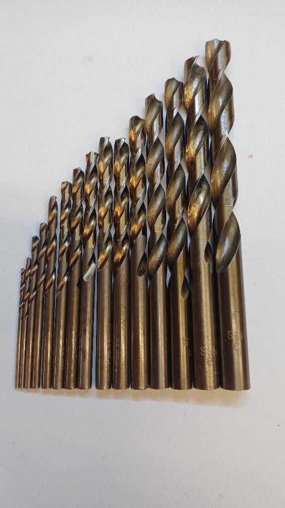 15 delige metaalboren 5% kobalt M35 Afmetingen: 1.5 tot 10mm, Doe-het-zelf en Bouw, Gereedschap | Boormachines, Nieuw, Overige typen