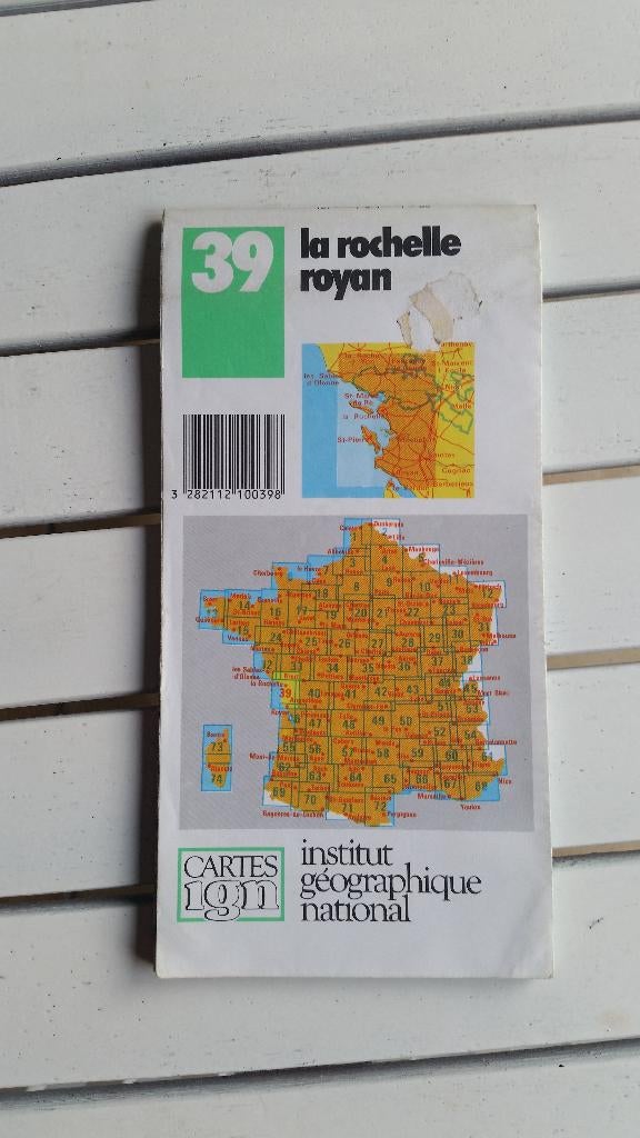 Carte IGN France 39 : La Rochelle Royan, Ophalen of Verzenden, Zo goed als nieuw, Frankrijk, Landkaart