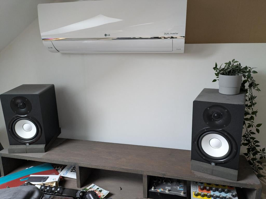 Yamaha HS-7 paar + Auralex pads en kabels, Muziek en Instrumenten, Ophalen, Zo goed als nieuw, Monitor(versterker)