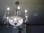 Kristallen Kroonluchter  8 lichtpunten (kaarslampen)., Huis en Inrichting, Ophalen