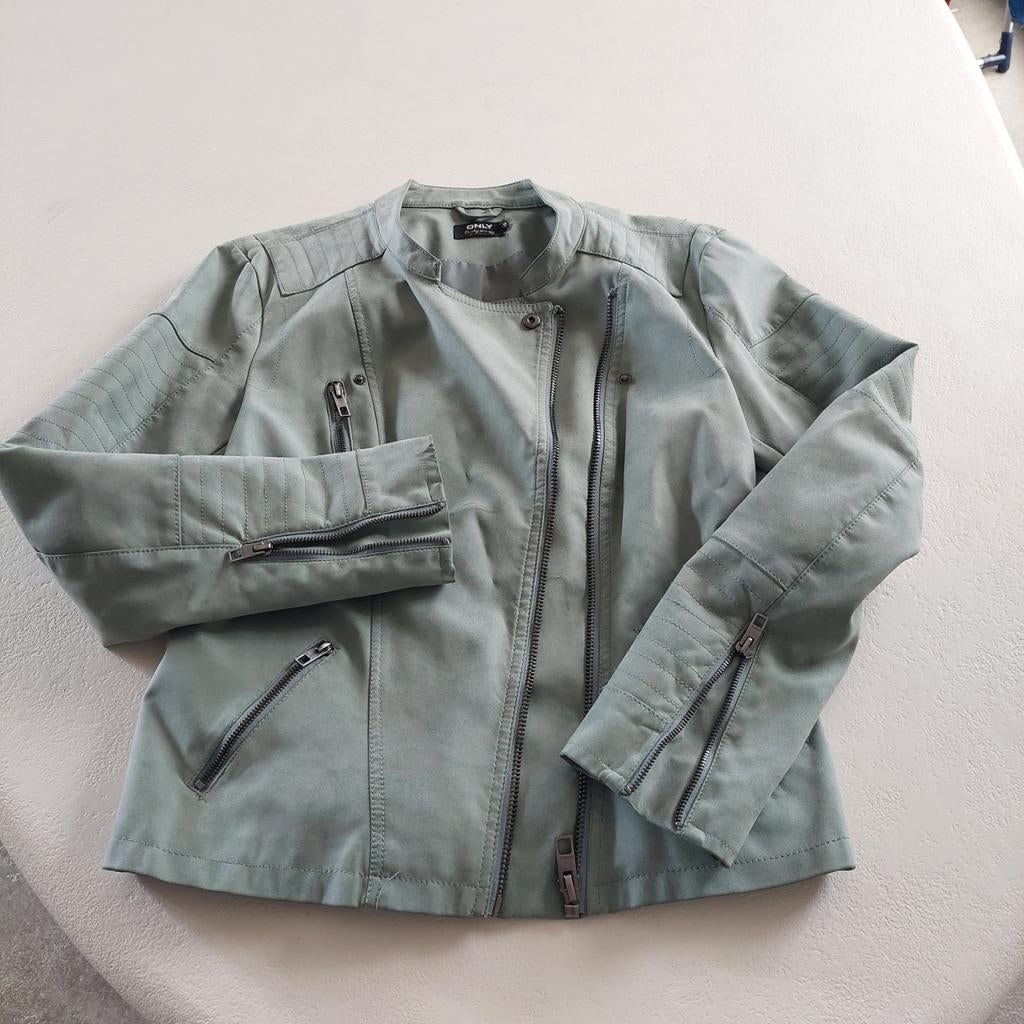 Jas Only maat 42 grijsgroen, Kleding | Dames, Ophalen, Only, Maat 42/44 (L), Zo goed als nieuw