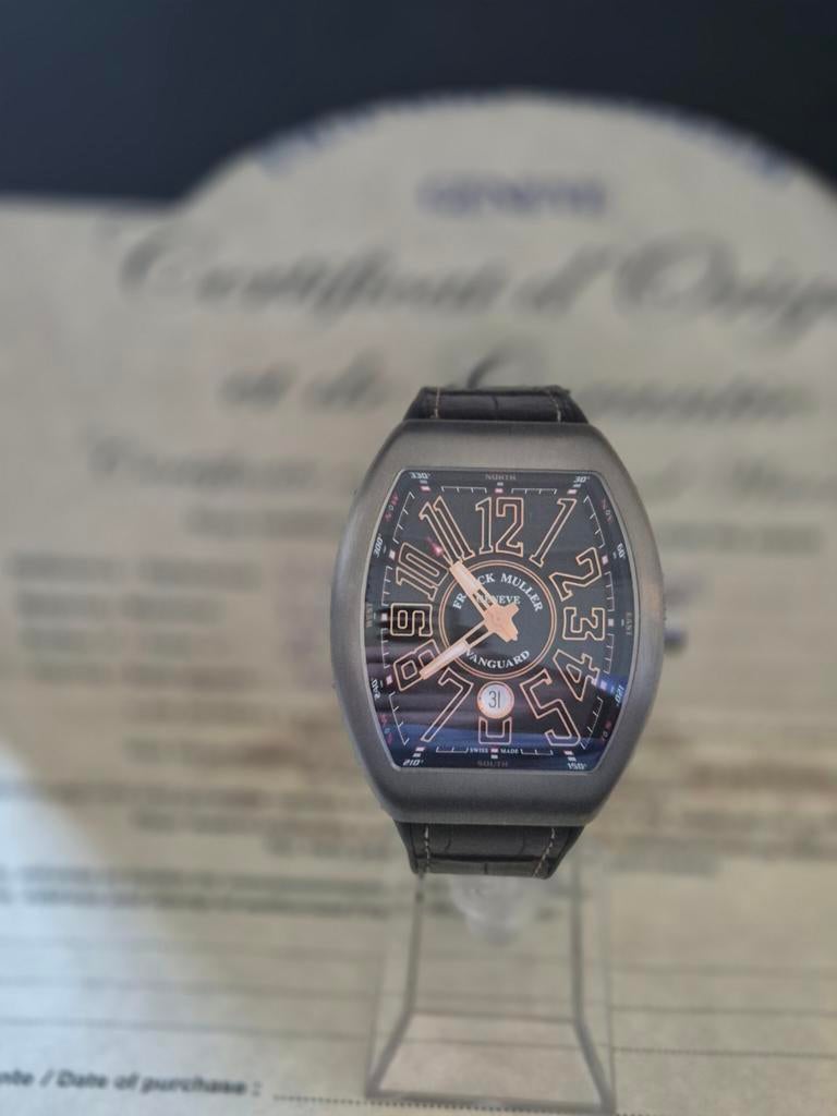 Franck Muller Vanguard, Ophalen, Nieuw, Polshorloge, Leer