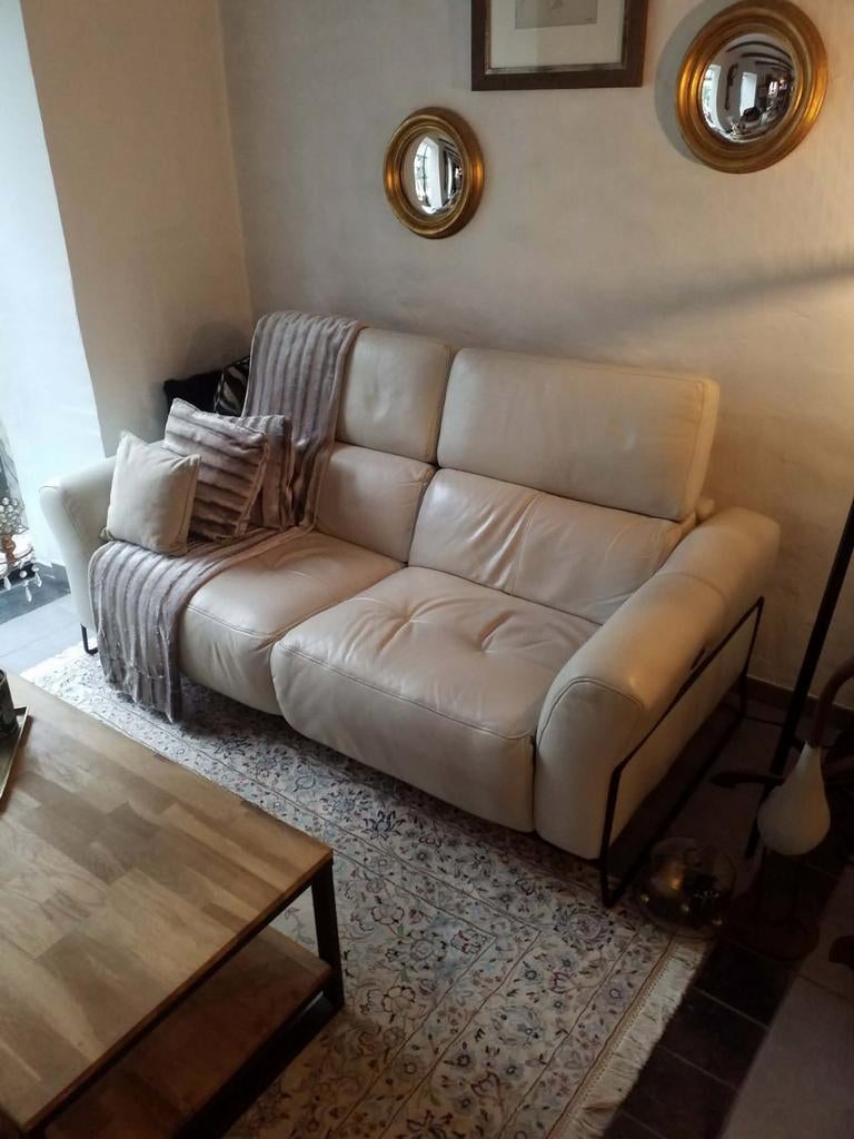 Canapé trois places blanc crème, Maison & Meubles, Canapés | Coins salons complets, Enlèvement