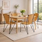 Prachtige set stoelen (4 stuks), Huis en Inrichting, Stoelen, Ophalen, Gebruikt, Bruin, Vintage