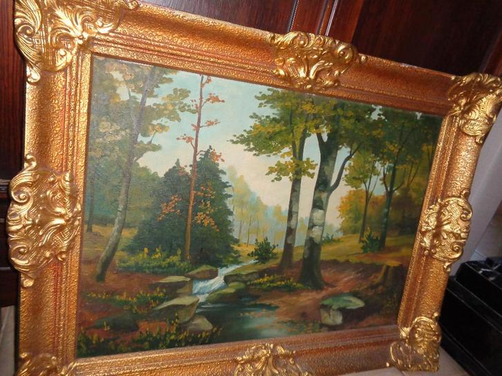 *Belle peinture ancienne signée avec un cadre magnifique, Antiquités & Art, Art | Peinture | Classique, Enlèvement ou Envoi