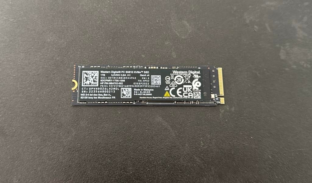 WD SN810 1TB NVMe SSD, Enlèvement ou Envoi, SSD, Interne, Comme neuf