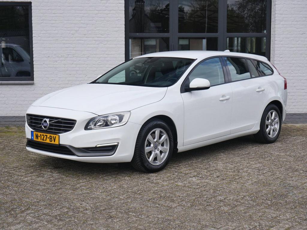 Volvo V60 1.6 T3 Kinetic Ecc Navi Led Trekhaak, Zwart, Wit, Onderhoudsboekje, 139 g/km