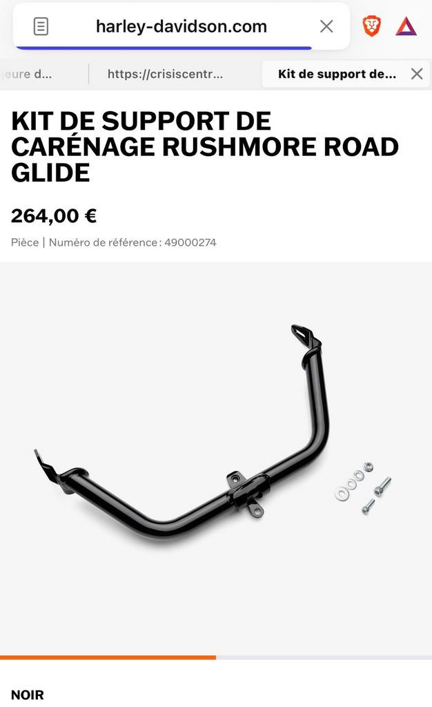 HARLEY SUPPORT DE CARÉNAGE RUSHMORE ROAD GLIDE, Motos, Enlèvement ou Envoi, Neuf