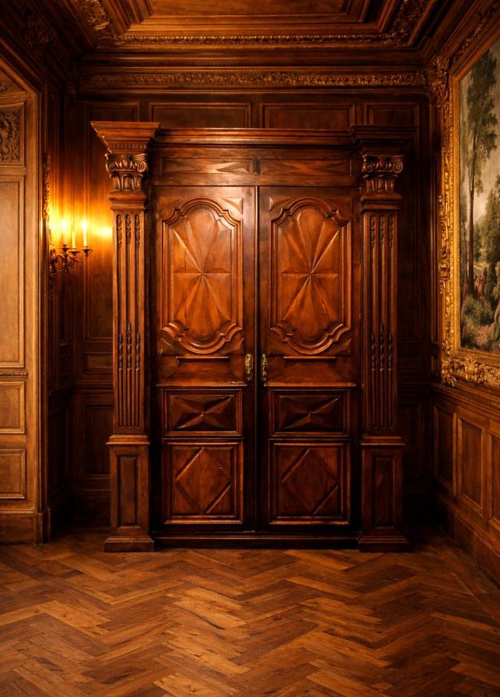 18e eeuwse ceremoniële garderobe met pilasters, Antiek en Kunst, Antiek | Meubels | Kasten, Ophalen of Verzenden