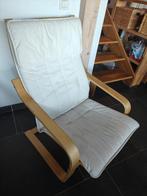 2 fauteuils Poang IKEA et 1 repose-pieds, Maison & Meubles, 75 à 100 cm, Enlèvement, Utilisé, 50 à 75 cm