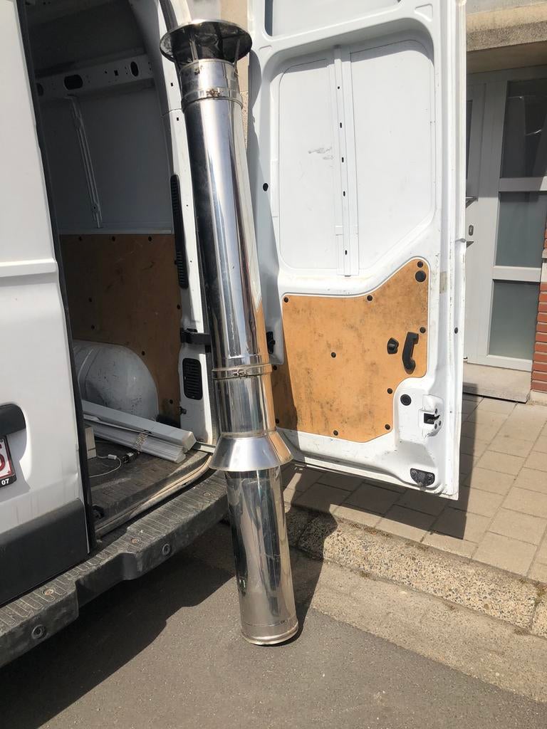 Dubbelwandige kachelbuis rookkanaal, Ophalen, Zo goed als nieuw