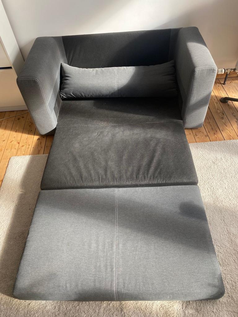 canapé-lit 2 places gris, Gris, Enlèvement, 200 cm, Deux personnes
