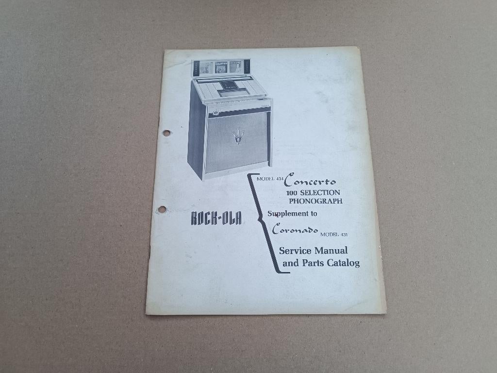 Service/Parts Catalogus Rock-Ola 434 (1965) jukebox, Verzenden