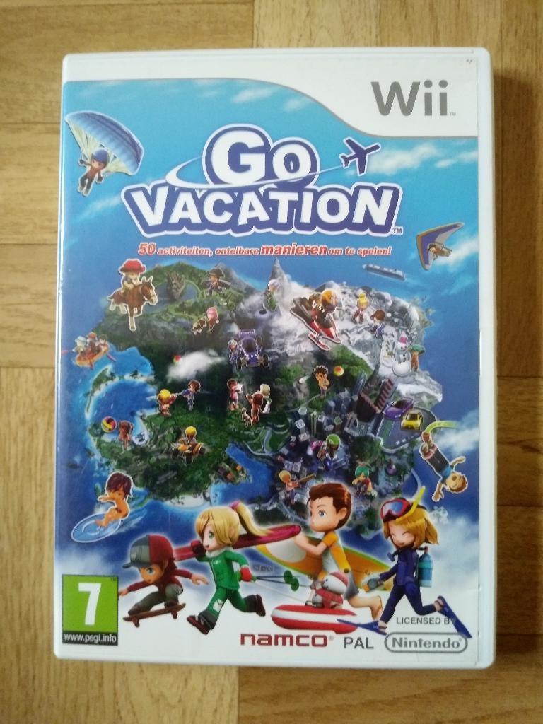 Go Vacation, 50 activités en un seul jeu pour Wii ou Wii U, Enlèvement ou Envoi, À partir de 7 ans, Aventure et Action, 3 joueurs ou plus