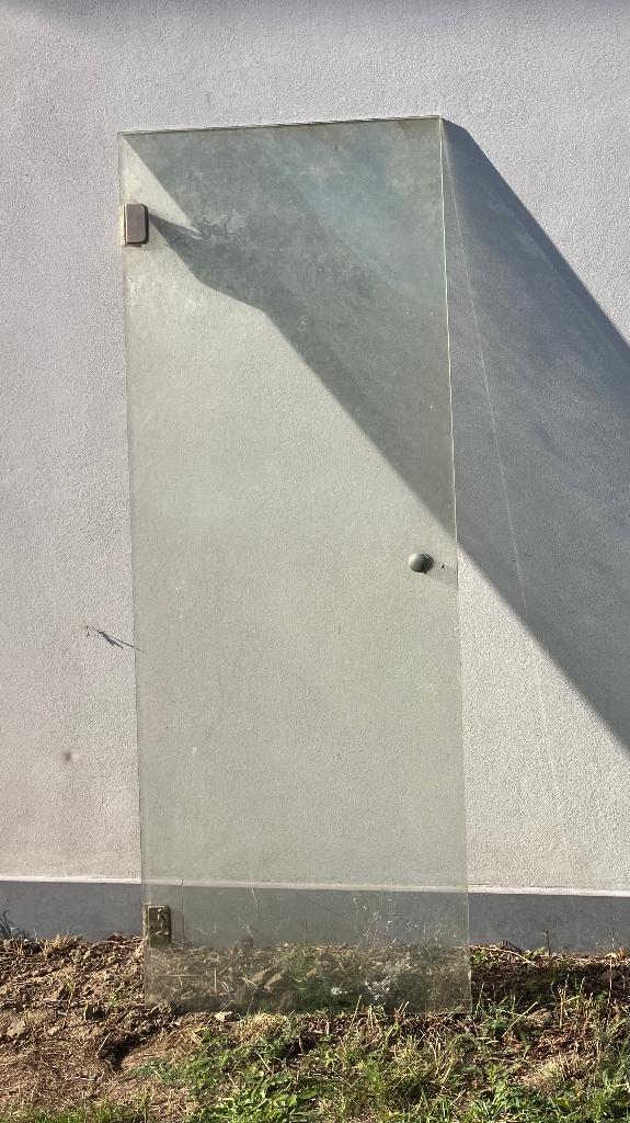 Glazen deur, Doe-het-zelf en Bouw, Deuren en Vliegenramen, Zo goed als nieuw, Binnendeur, Minder dan 200 cm, Minder dan 80 cm