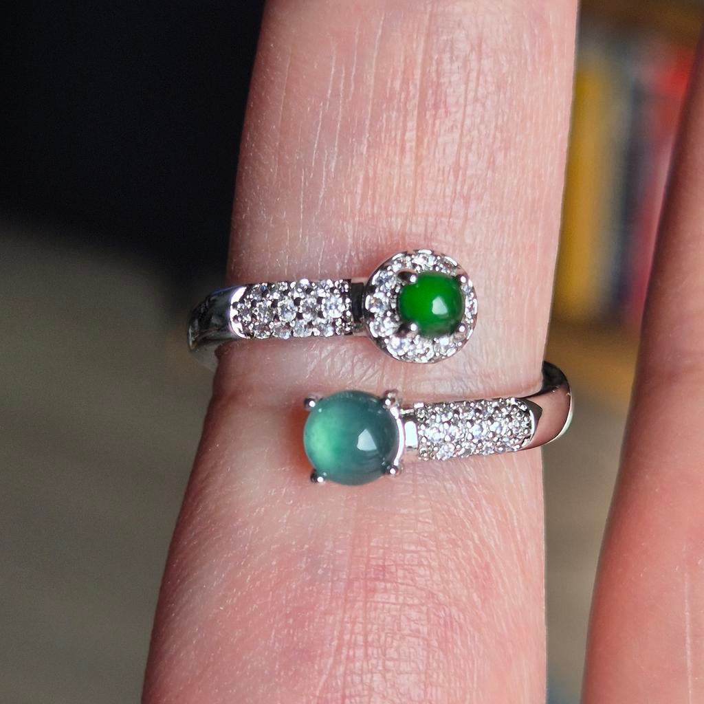 Bague en jade jadéite de type A certifiée en argent 925, Bijoux, Sacs & Beauté, Bagues, Autres couleurs, Femme ou Homme, Comme neuf
