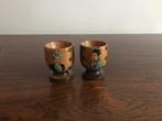 Set van 2 hoiten eierdopjes dame & heer nostalgie, Antiek en Kunst, Curiosa en Brocante, Ophalen of Verzenden
