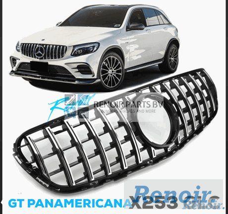 GT GRILL Mercedes GLC Klasse X253 W253 PANAMERICANA Chroom, Gebruikt, -, -, Ophalen of Verzenden