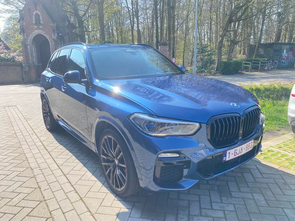 BMW X5 45e, Blauw, Leder, 2410 kg, 5 zetels