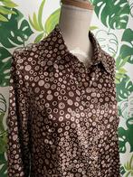 blouse chocolade bruin vintage print - My Collection - S, Bruin, Verzenden, Zo goed als nieuw, My Collection