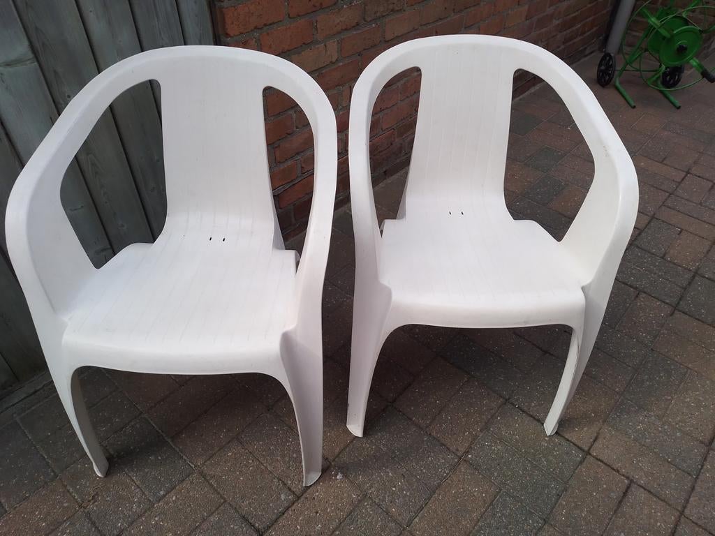 Twee tuinstoelen, Tuin en Terras, Tuinstoelen, Ophalen, Gebruikt, Kunststof