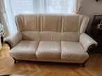 Canapé 3 places cuir beige, Maison & Meubles, Canapés | Salons, Moins de 150 cm, Enlèvement, Utilisé, Cuir