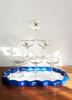 6 vintage Babycham glazen of coupes, Ophalen of Verzenden, Gebruikt, Overige typen