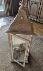 Lantaarn / Windlicht wit groot - landelijk, Ophalen, Wit, Metaal