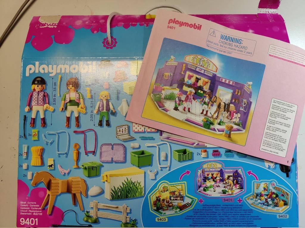 Playmobil 9401 Ruitersportwinkel, Kinderen en Baby's, Speelgoed | Playmobil, Zo goed als nieuw, Complete set, Ophalen