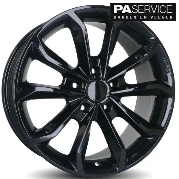 Nieuw 18 inch Gloss Black Volkswagen Crafter Zomerset, 18 inch, -, -, Banden en Velgen