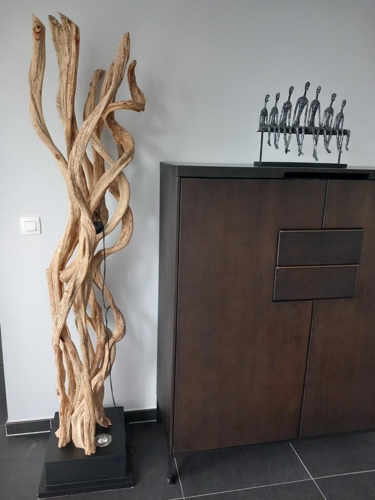 Vloerlamp colimacon 40 x 190 cm hout, Huis en Inrichting, Woonaccessoires | Zuilen en Pilaren, Ophalen