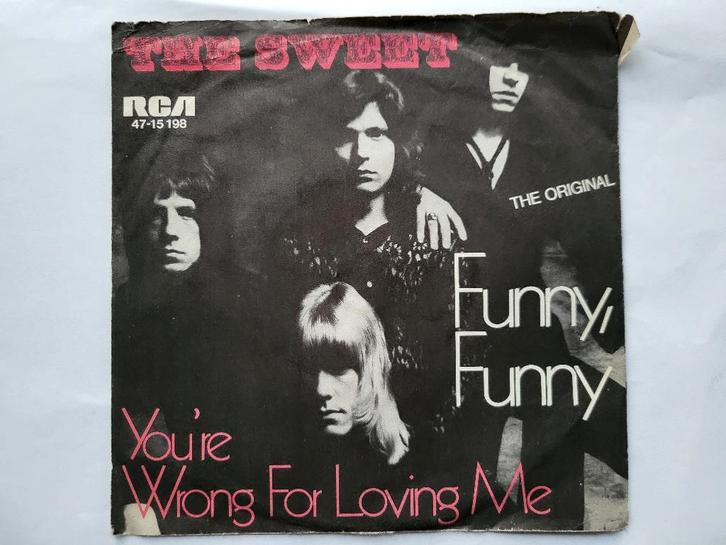 The Sweet Funny Funny 45T, Cd's en Dvd's, Vinyl | Rock, Gebruikt, Poprock, Overige formaten, Ophalen of Verzenden