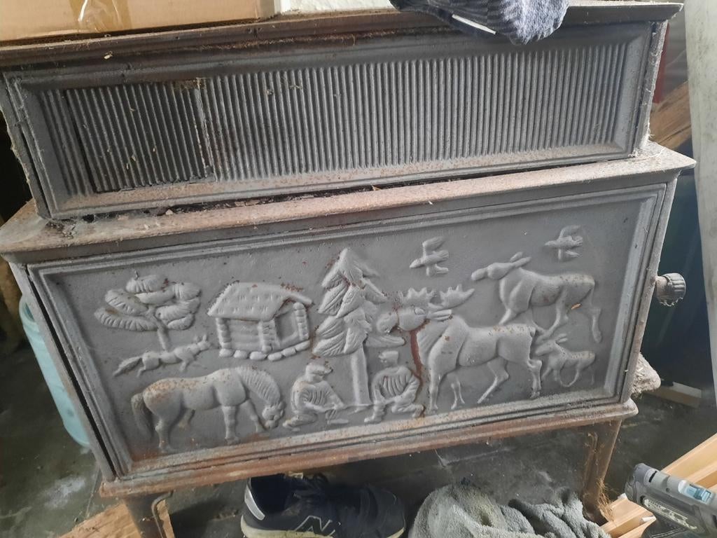 Oude gietijzeren haard, Ophalen