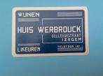 Speelkaart Izegem_Likeuren Werbrouck 1_blauw_205, Ophalen of Verzenden, Gebruikt, Speelkaart(en)