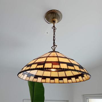 Lampe suspendue Tiffany vintage + lampe d'ambiance