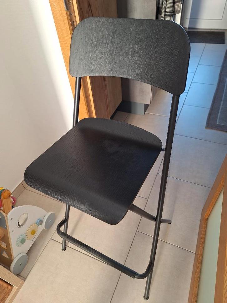 Chaise de bar pliante IKEA, Maison & Meubles, Chaises, Comme neuf, Une, Noir, Enlèvement