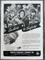 US WO2 advertentie PIONEER met parachutisten, airborne, Ophalen of Verzenden, Zo goed als nieuw