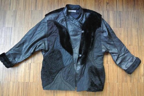 Authentieke lederen jas uit de eighties, Jutta Covian, Kleding | Dames, Jasjes, Kostuums en Pakken, Zo goed als nieuw, Jasje, Maat 42/44 (L)