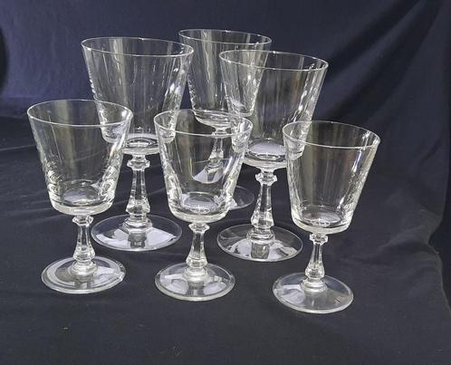 VSL 6 verres cristal(2X3). Walton parfait état., Antiquités & Art, Antiquités | Verre & Cristal, Enlèvement ou Envoi